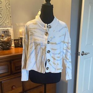 Madewell Women's Button Cardigan - Cream and Tan